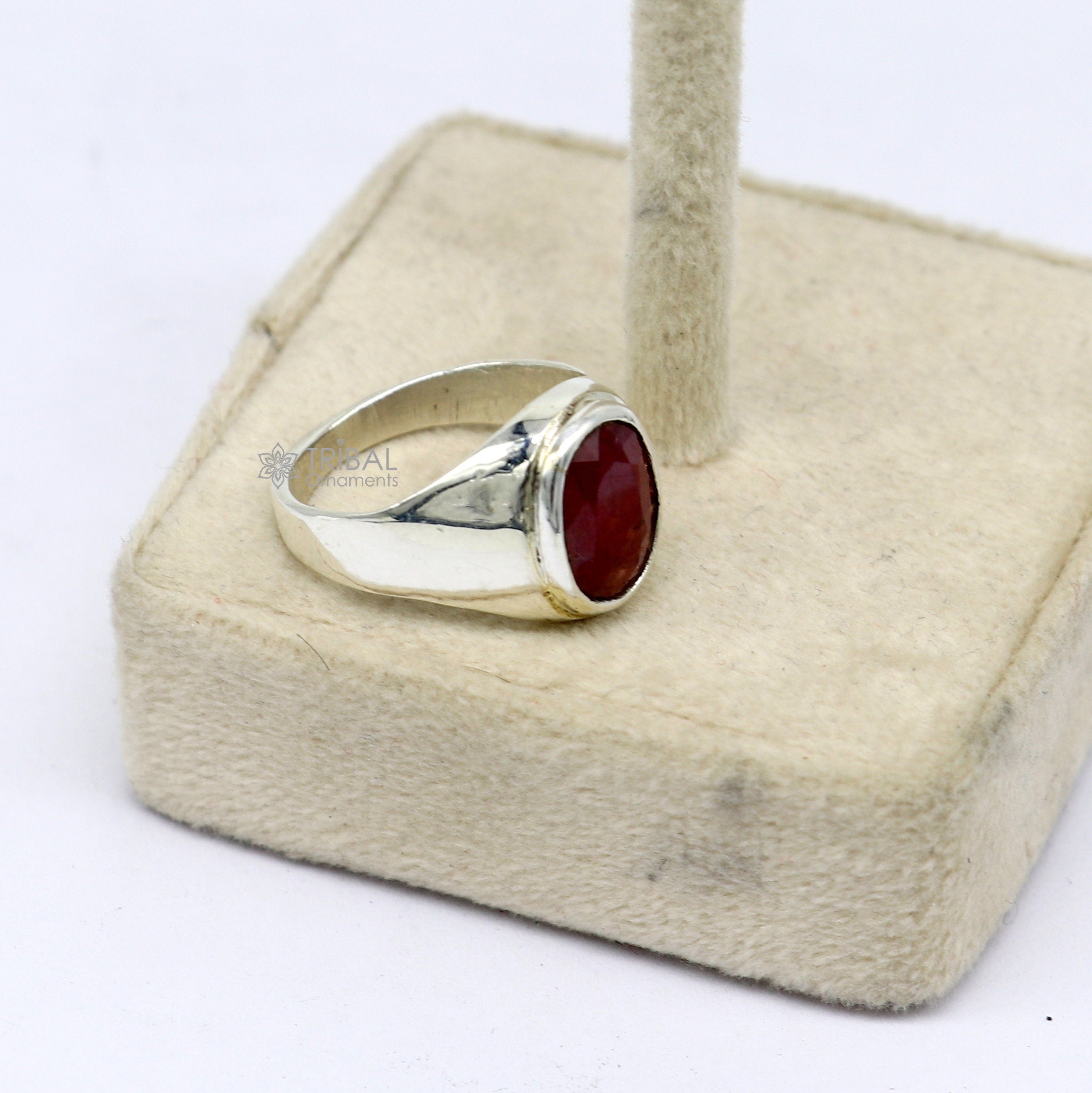 Buy Ruby Ring, Ruby Mens Ring, Sterling Silver Ring, Ruby Heavy Gemstone  Ring, Birthstone Ring, Gift for Her Ring , Women Ring ,birthday Ring Online  in India - Etsy